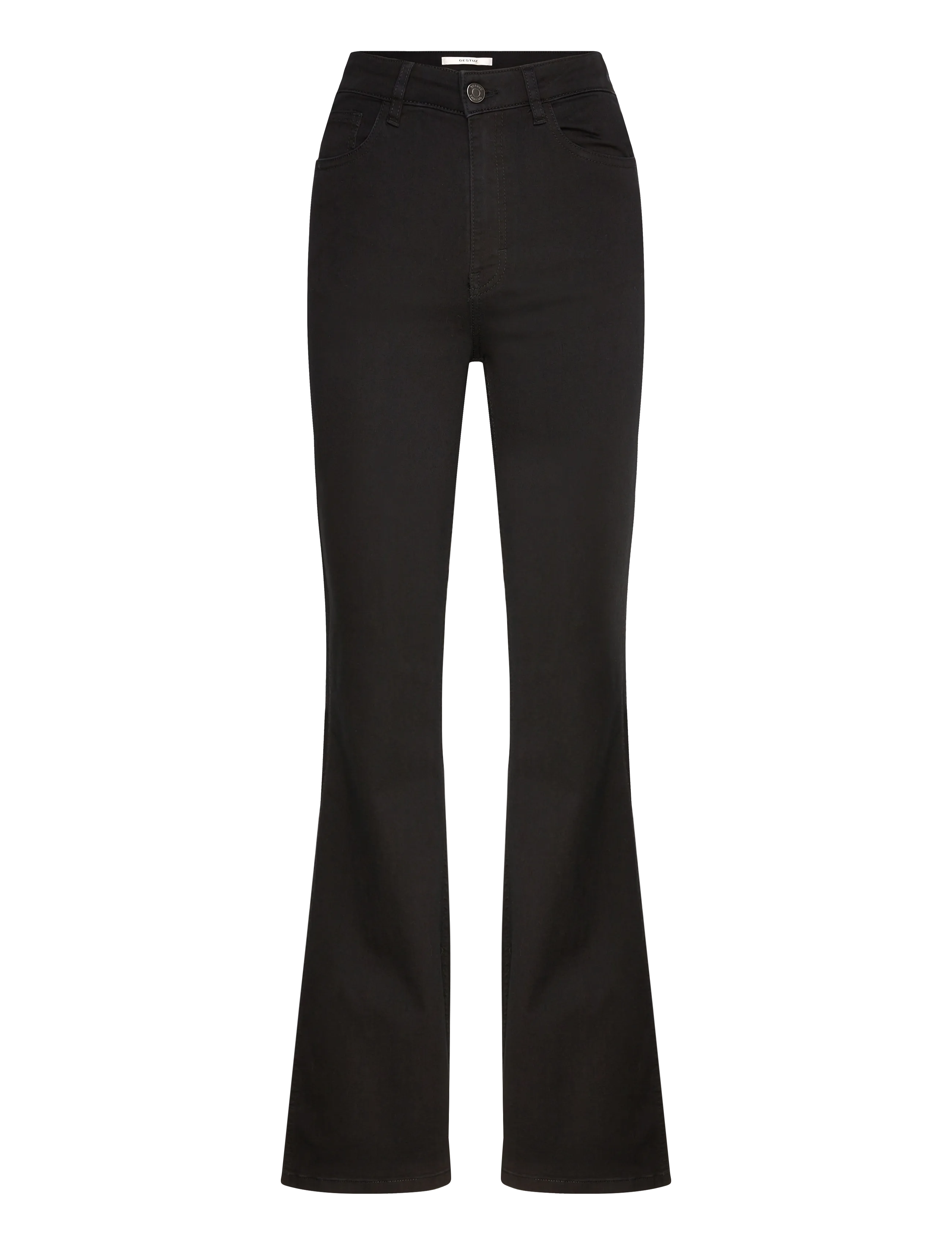 Gestuz RivylinaGZ flared HW jeans NOOS - Tøj - BLACK WASHED / black