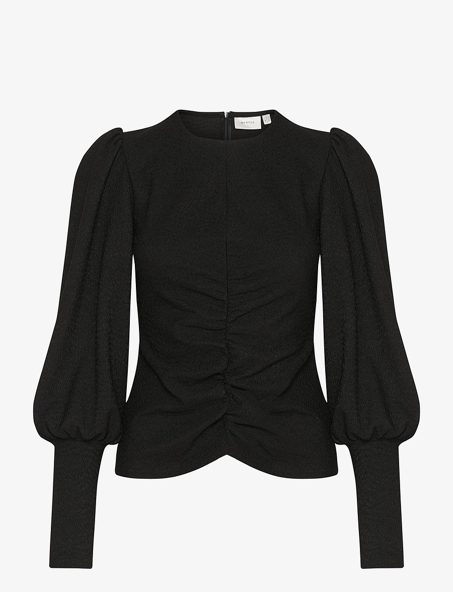 Gestuz - ShillaGZ ls blouse - langärmelige blusen - black - 1