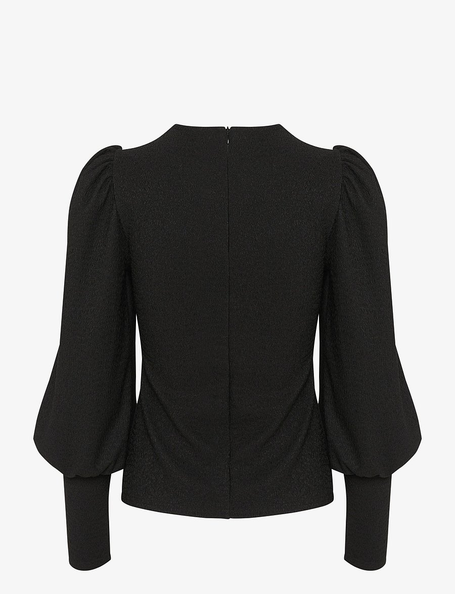 Gestuz - ShillaGZ ls blouse - langärmelige blusen - black - 2