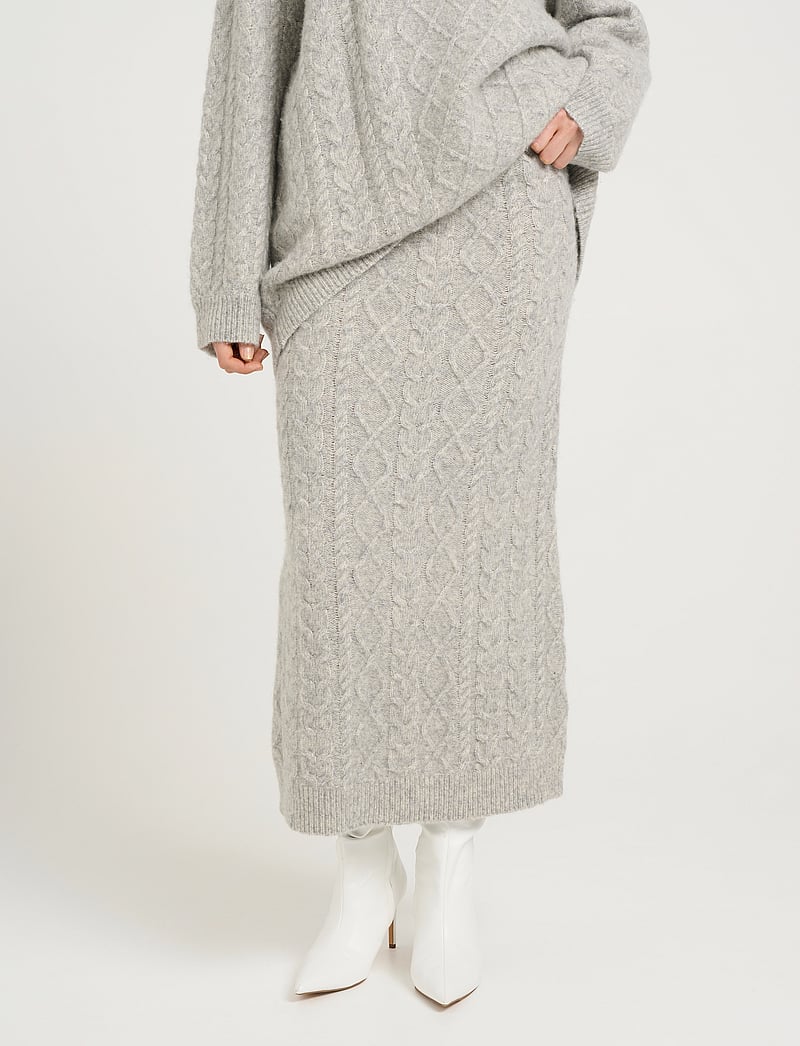 Gestuz - AdieGZ skirt - kootud seelikud - grey melange - 0