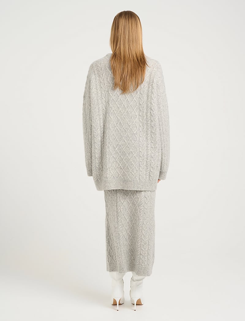 Gestuz - AdieGZ skirt - kootud seelikud - grey melange - 4