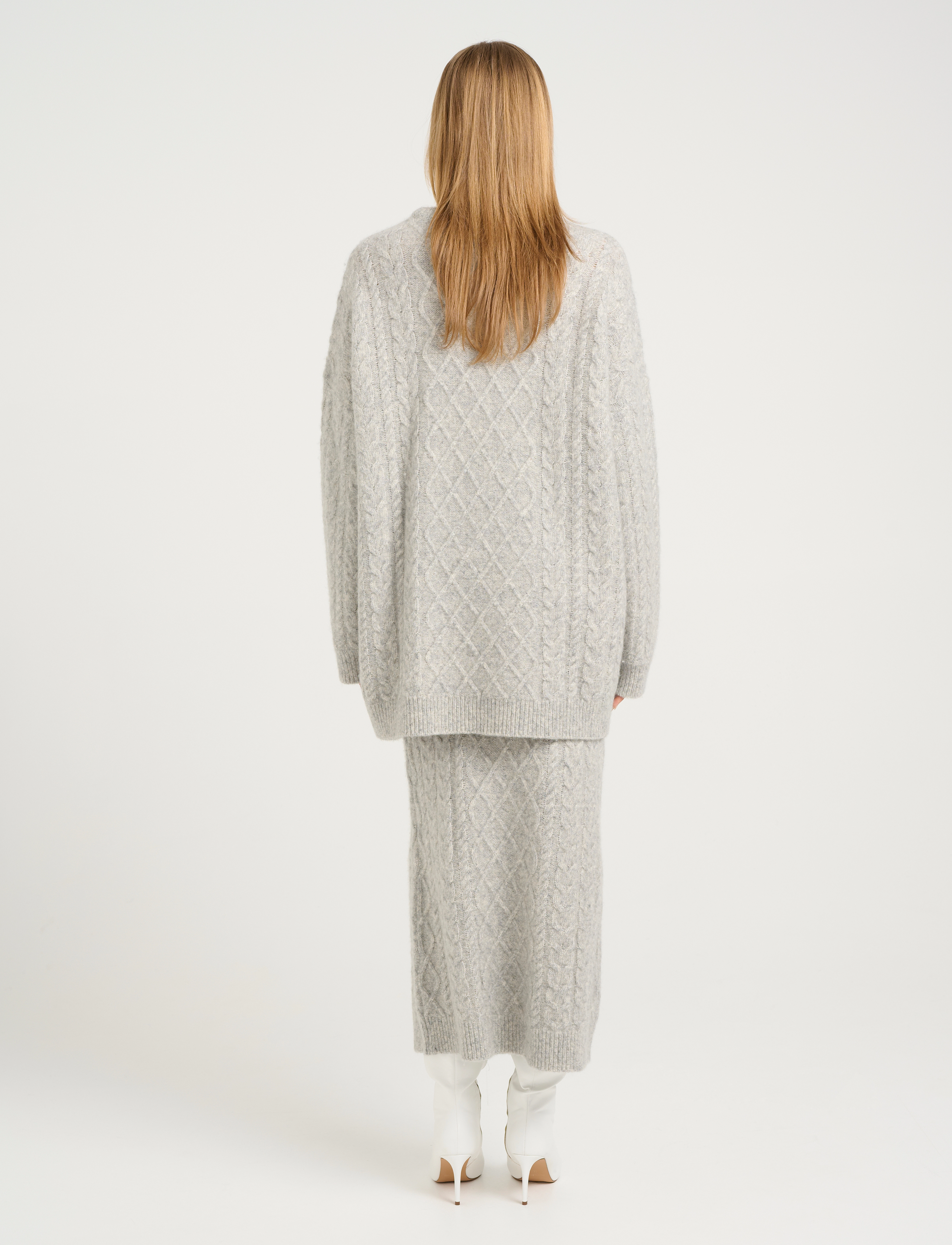 Gestuz - AdieGZ skirt - lange skjørt - grey melange - 4
