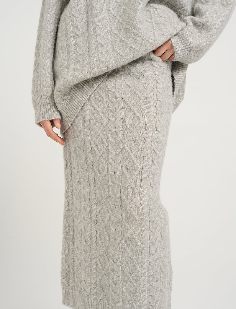 Gestuz - AdieGZ skirt - kootud seelikud - grey melange - 5