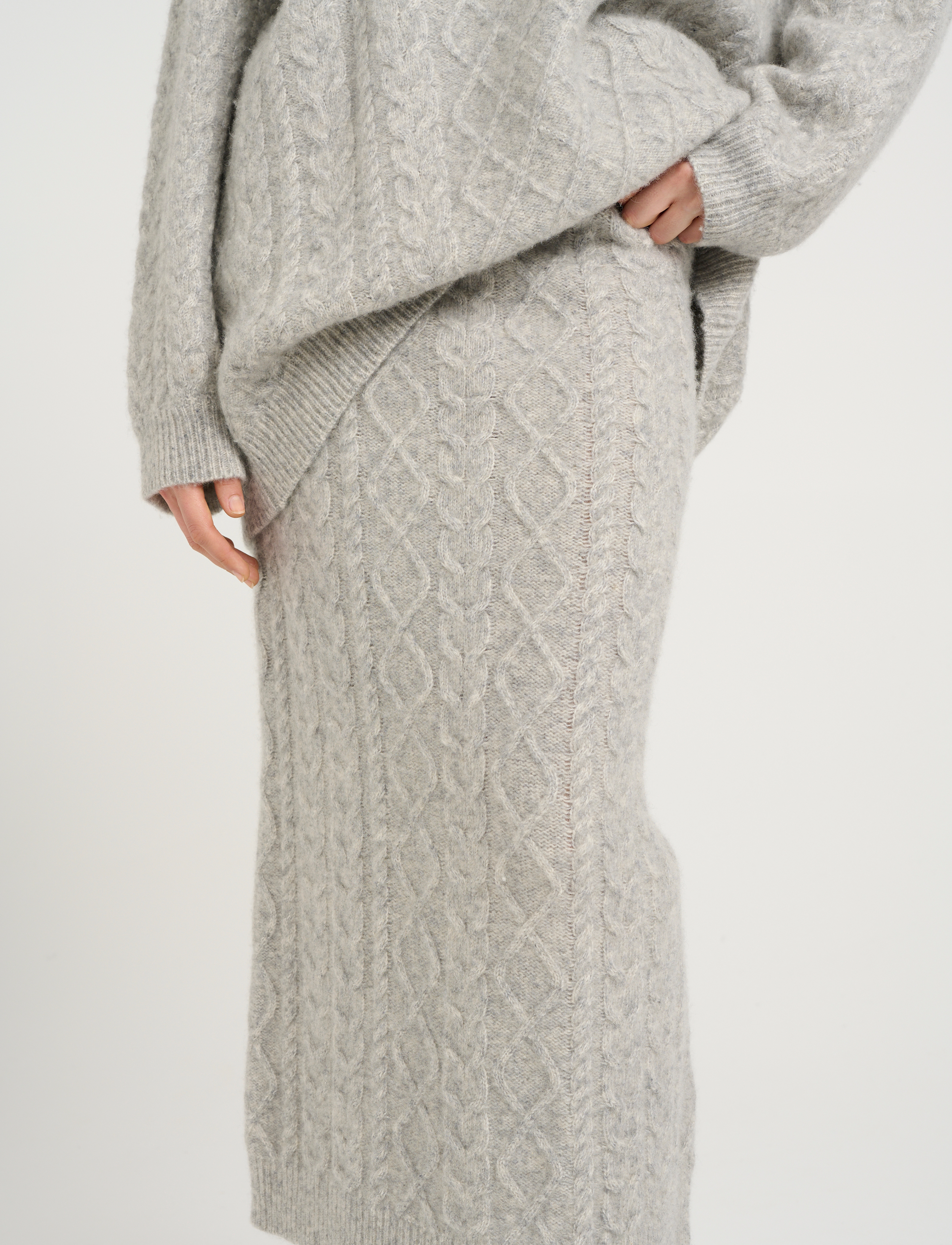 Gestuz - AdieGZ skirt - lange skjørt - grey melange - 5