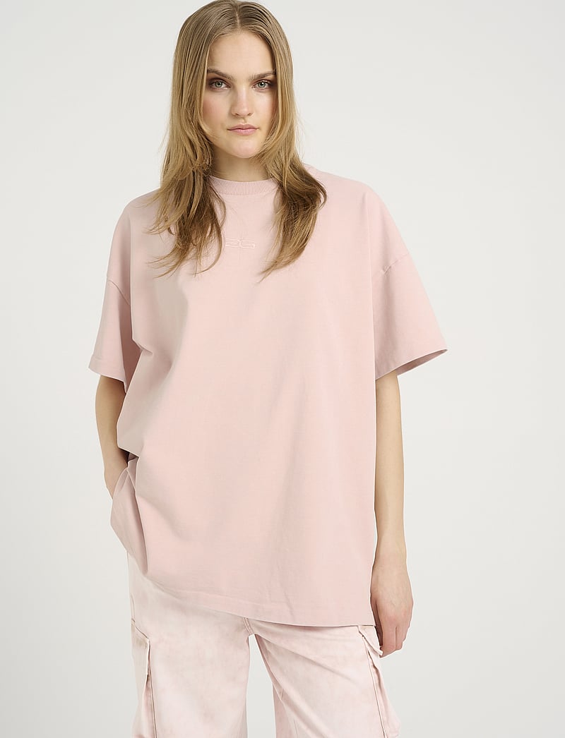 Gestuz - MilloGZ oversize tee - t-shirts - light pink washed - 0