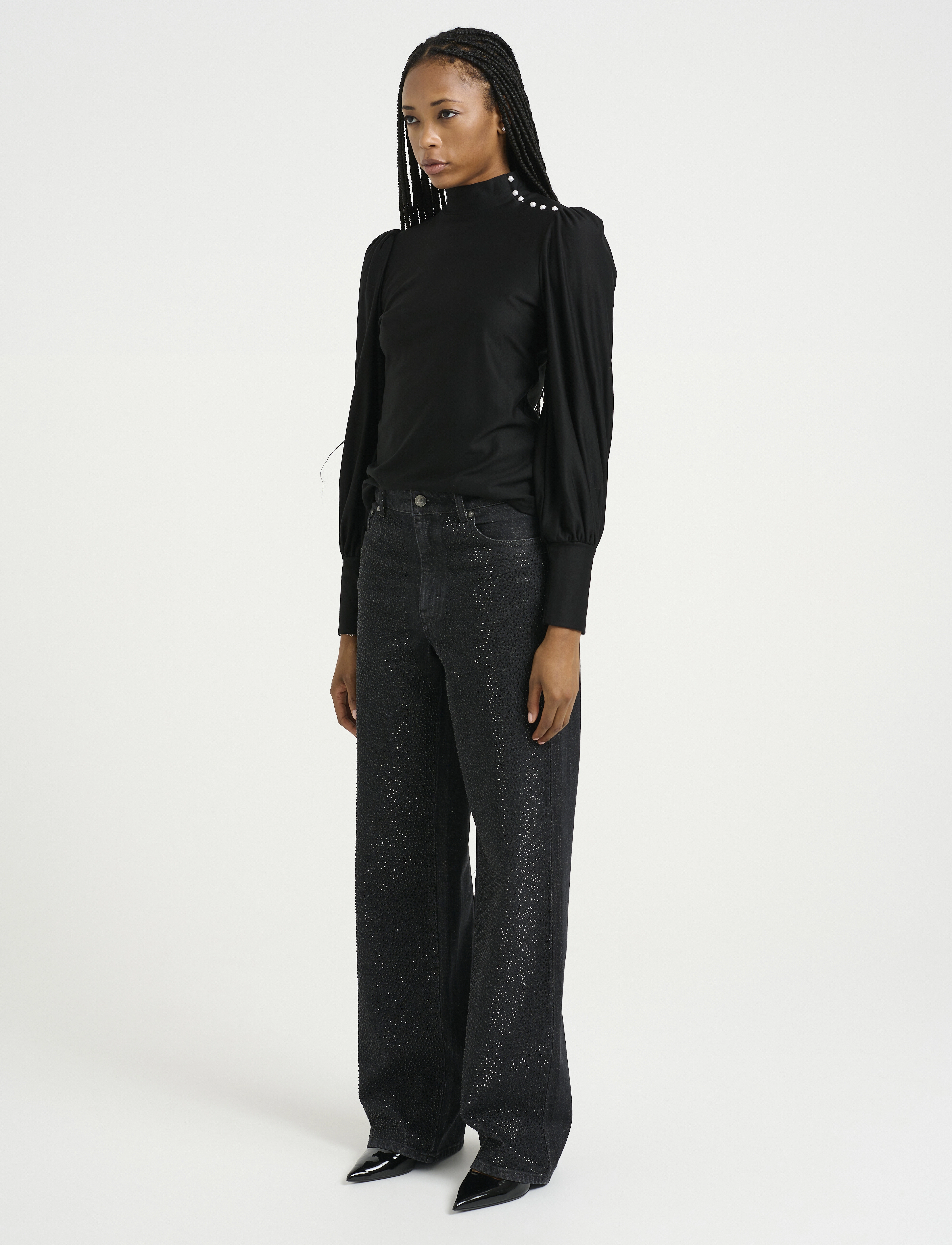Gestuz - RifaGZ button blouse - pitkähihaiset puserot - black - 3