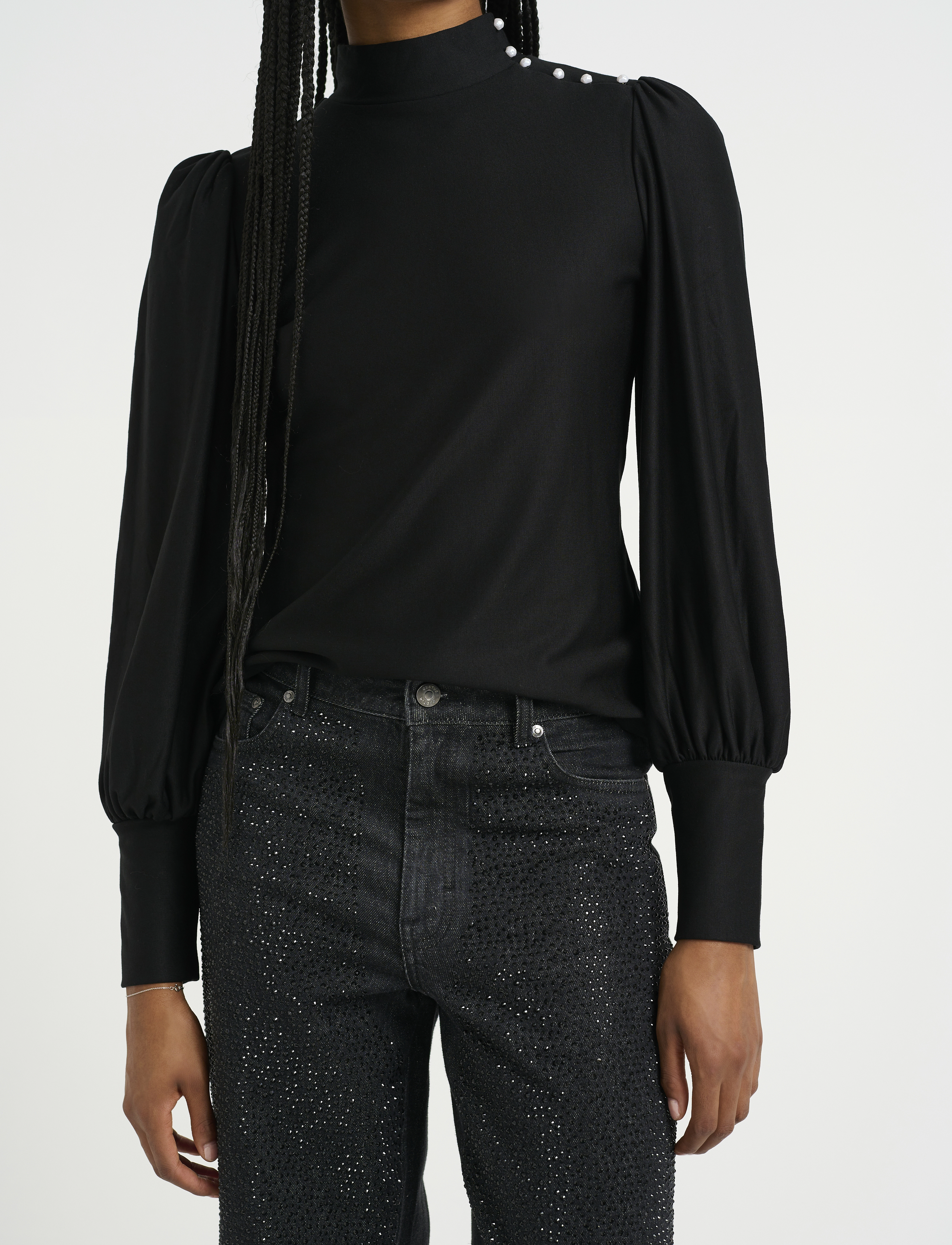 Gestuz - RifaGZ button blouse - pitkähihaiset puserot - black - 5