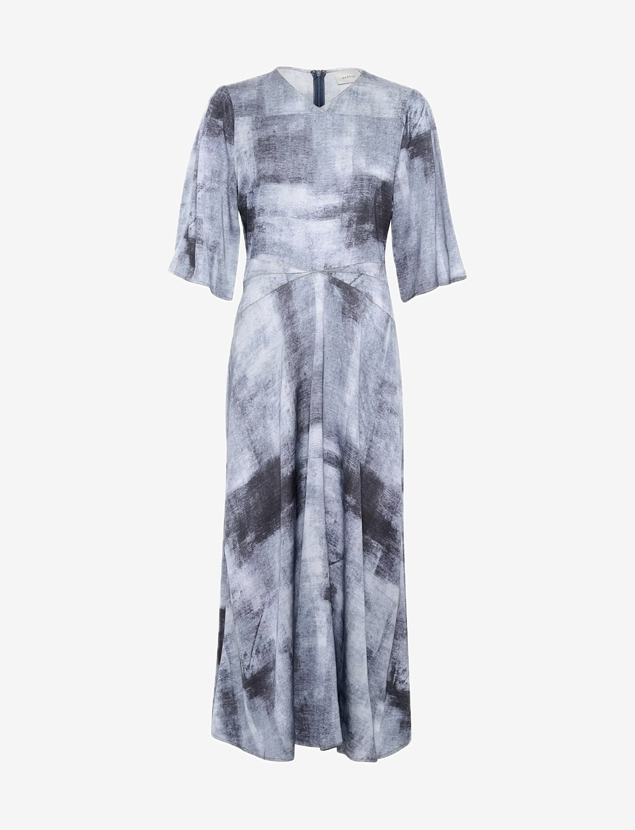 Gestuz - AreenGZ P dress - midi kjoler - blue denim - 1