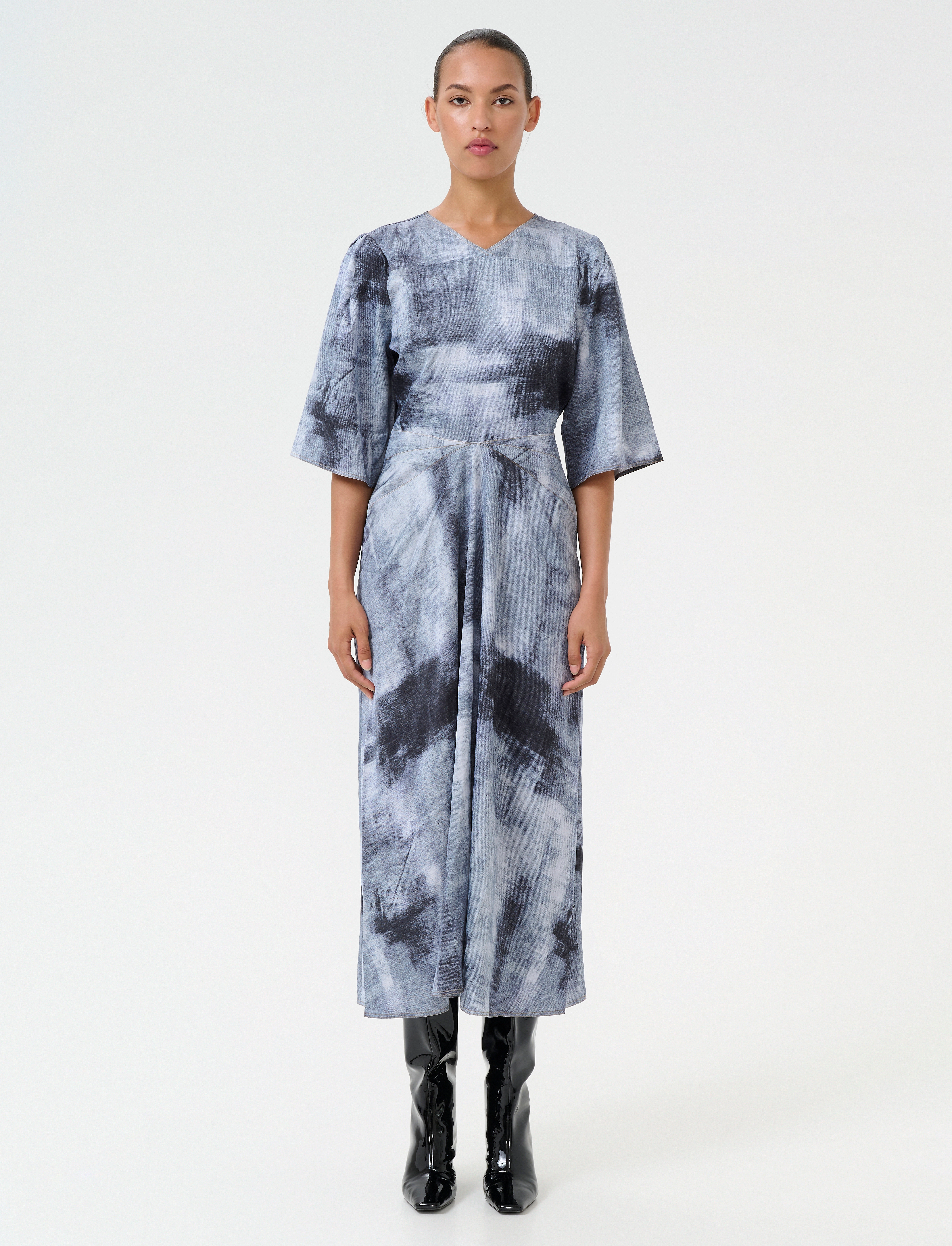 Gestuz AreenGZ P dress - Midikleider - BLUE DENIM / blue