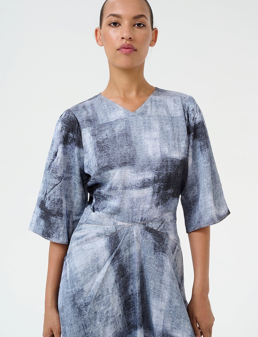 Gestuz - AreenGZ P dress - midi kjólar - blue denim - 3