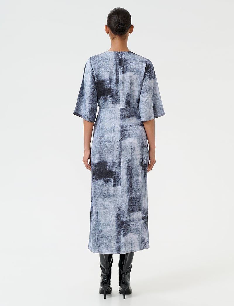 Gestuz - AreenGZ P dress - midi kjoler - blue denim - 4