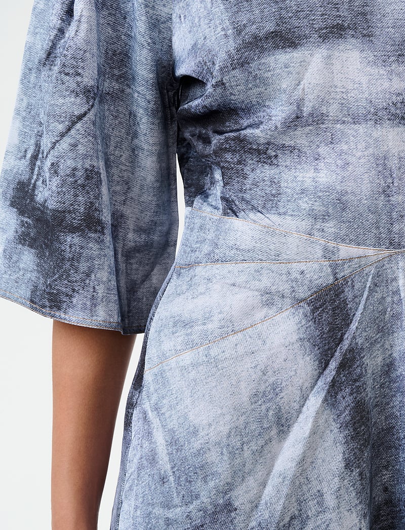 Gestuz - AreenGZ P dress - midi kjoler - blue denim - 5