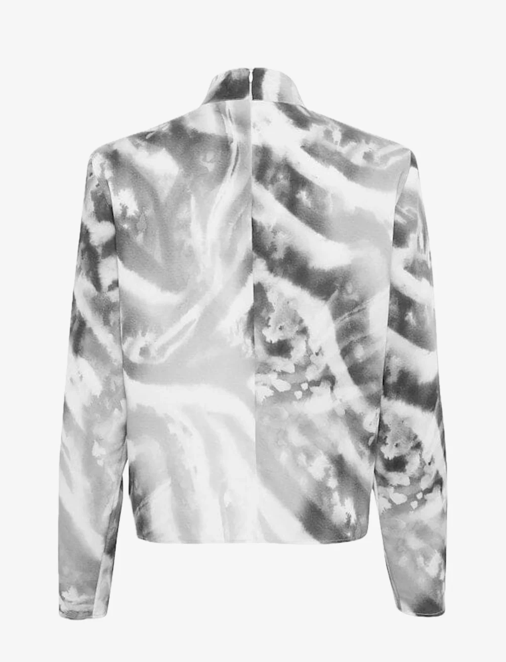 Gestuz - AronaGZ P blouse - langærmede bluser - blacknwhite animal - 2