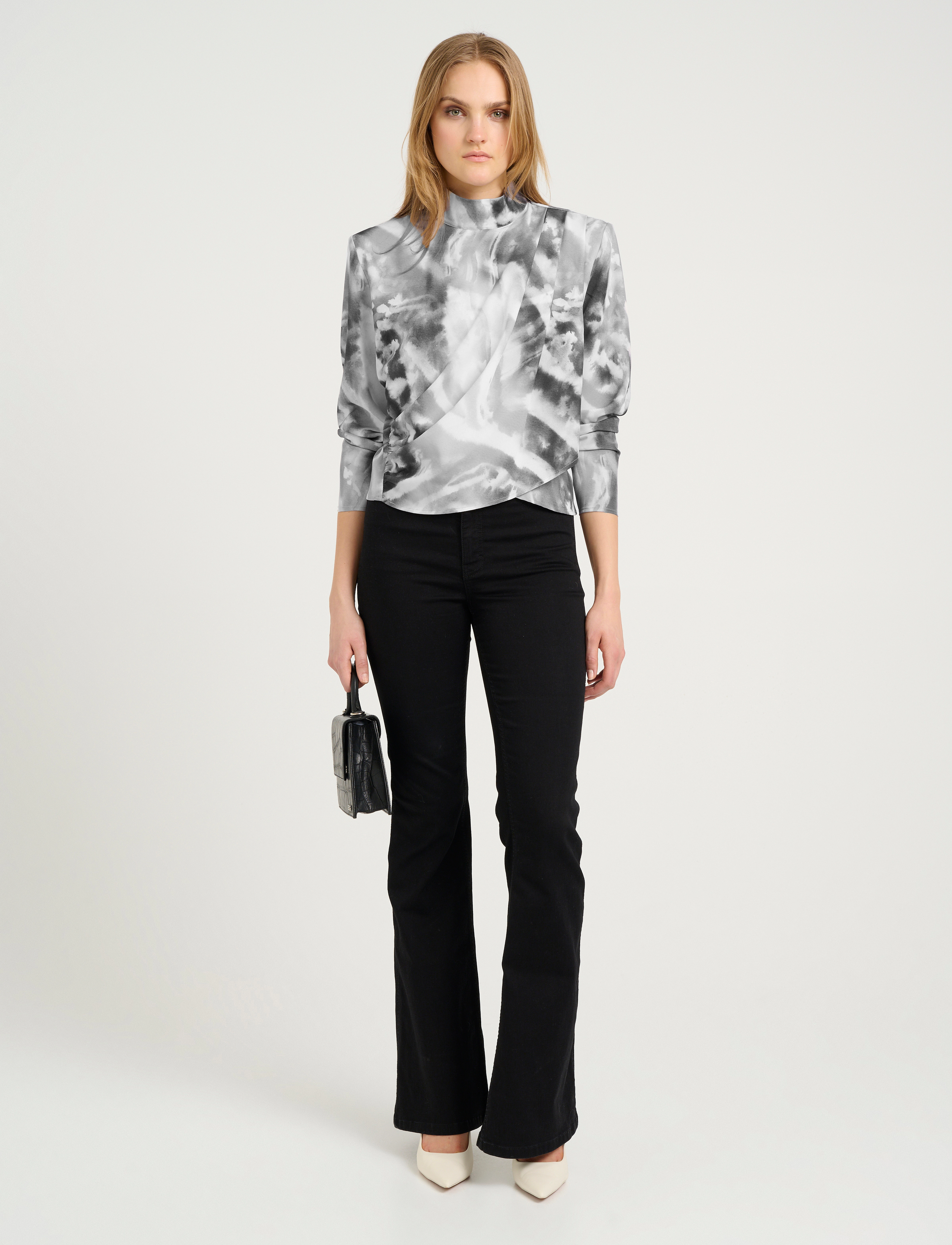 Gestuz - AronaGZ P blouse - long-sleeved blouses - blacknwhite animal - 3