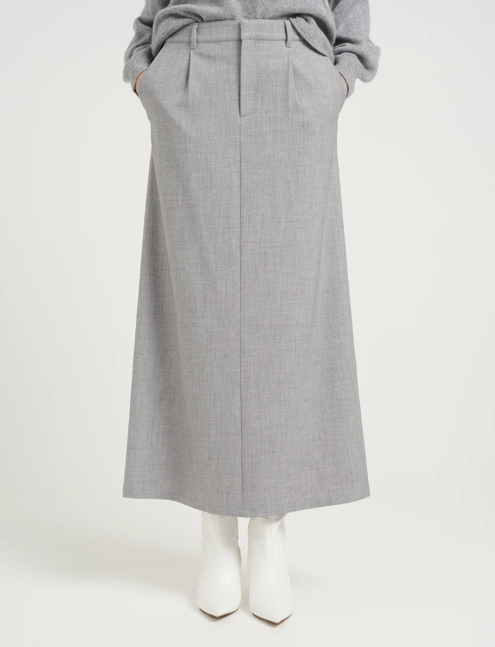 Gestuz - CallaGZ HW skirt - midi nederdele - grey melange - 0