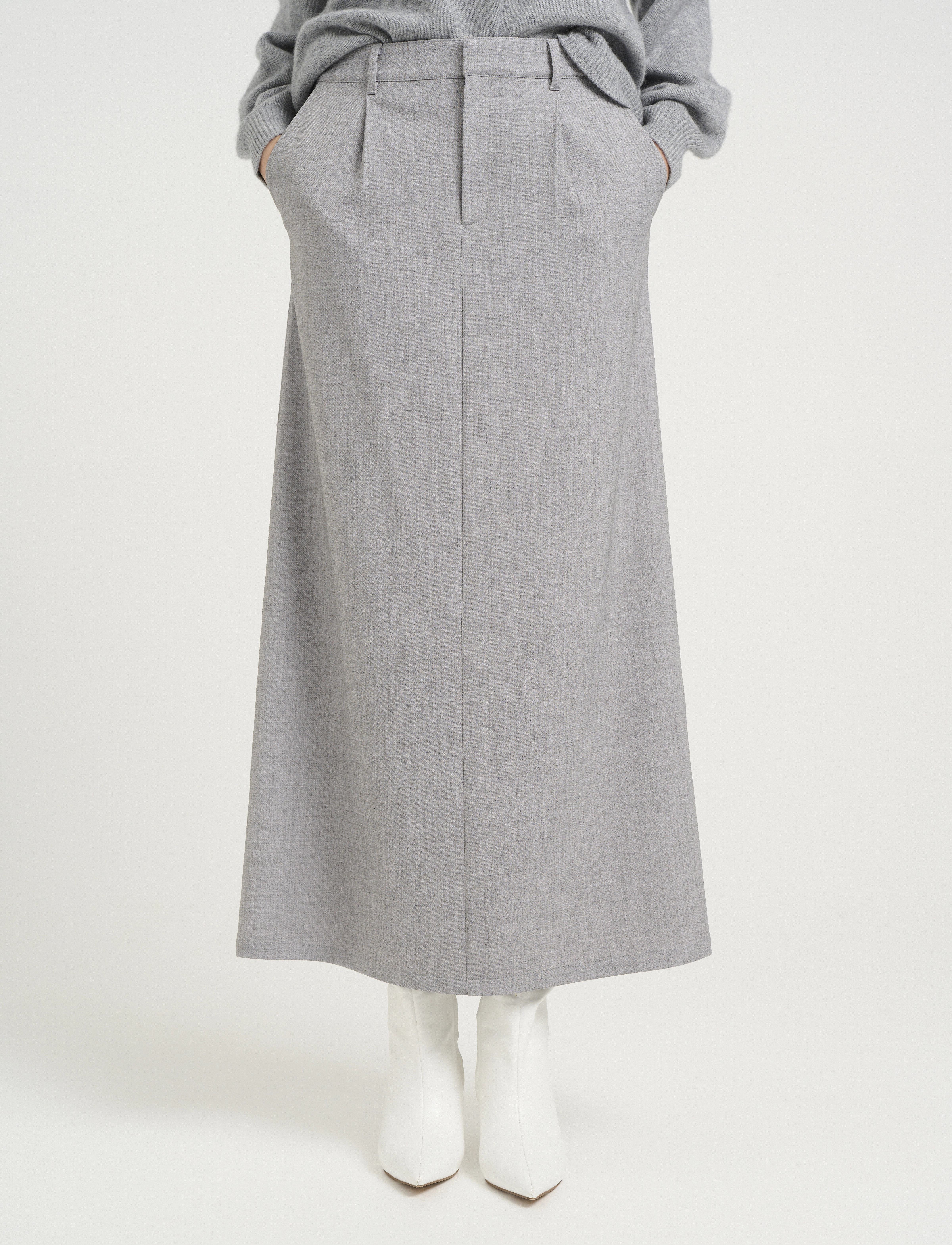 Gestuz CallaGZ HW skirt - Seelikud - GREY MELANGE / grey