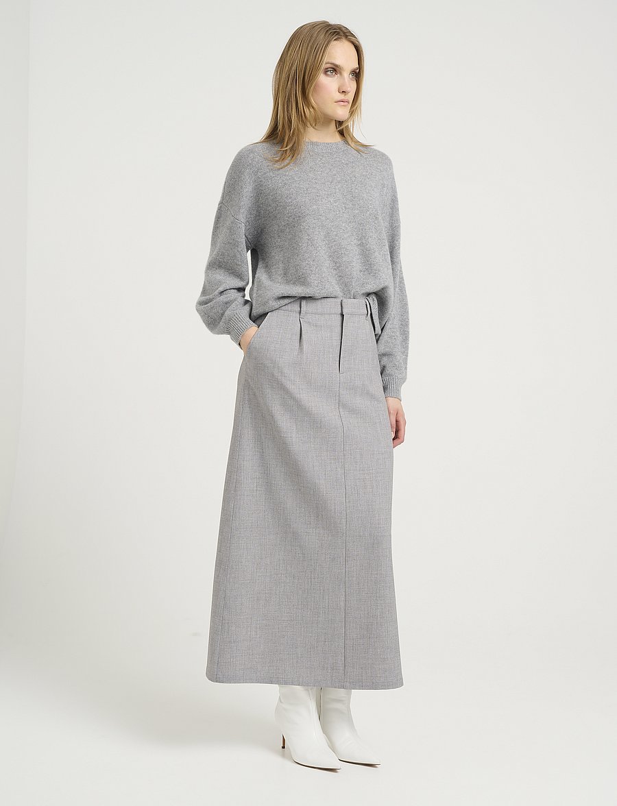 Gestuz - CallaGZ HW skirt - jupes midi - grey melange - 3