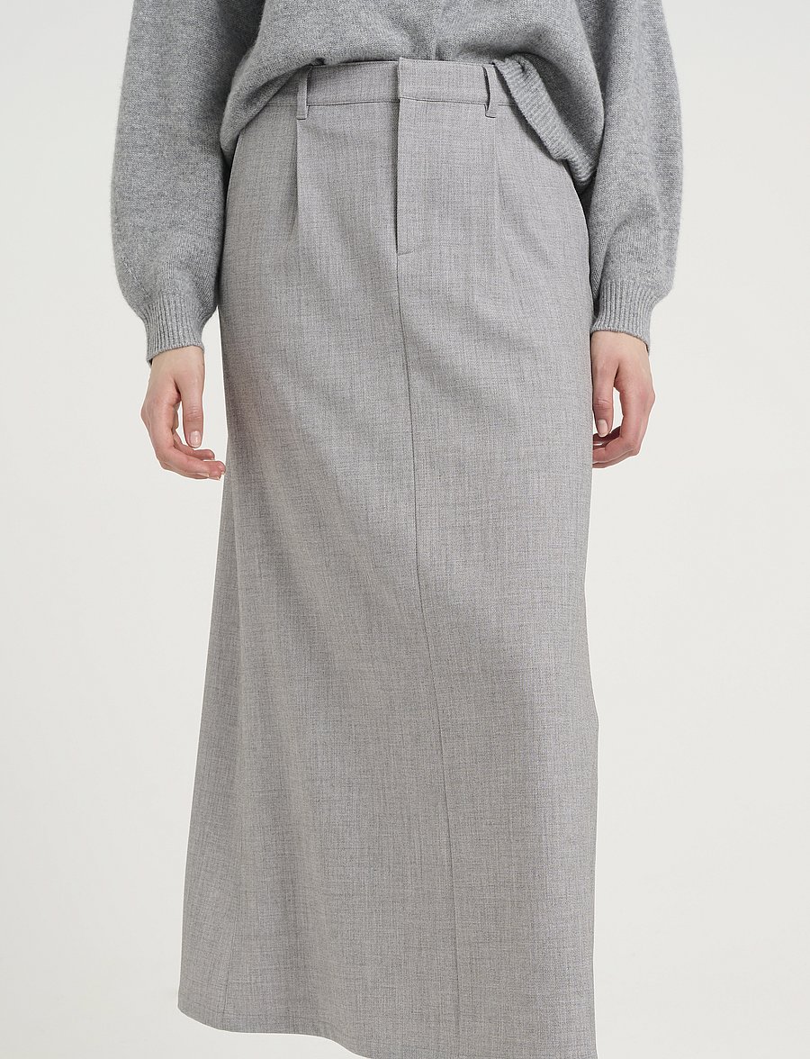 Gestuz - CallaGZ HW skirt - jupes midi - grey melange - 5