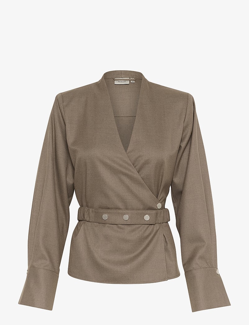 Gestuz - CaciaGZ blouse - dark timberwolf melange - 1