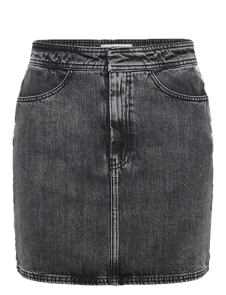 Gestuz - ZuvaGZ short skirt - džinsiniai sijonai - dark grey washed - 1