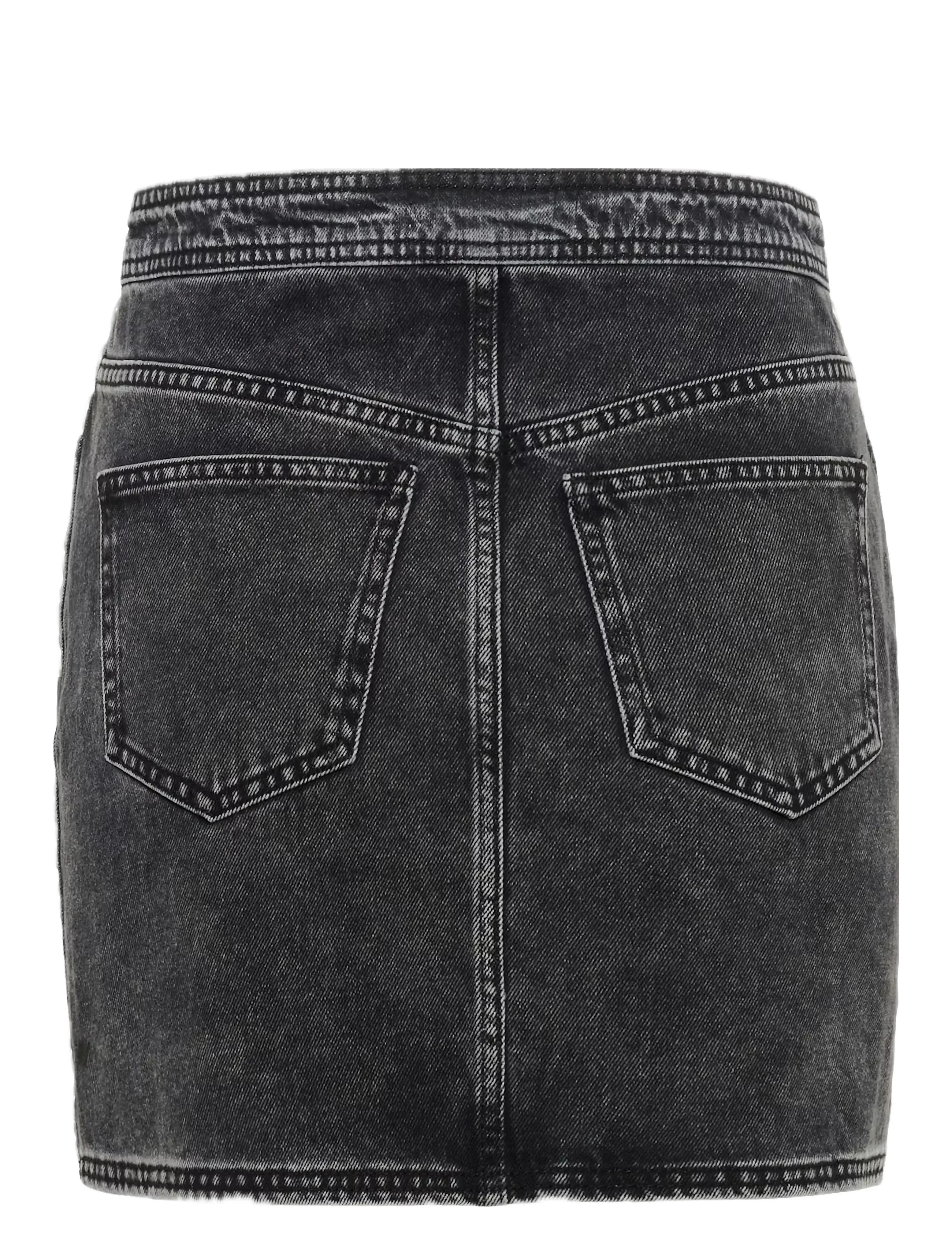 Gestuz - ZuvaGZ short skirt - džinsiniai sijonai - dark grey washed - 2