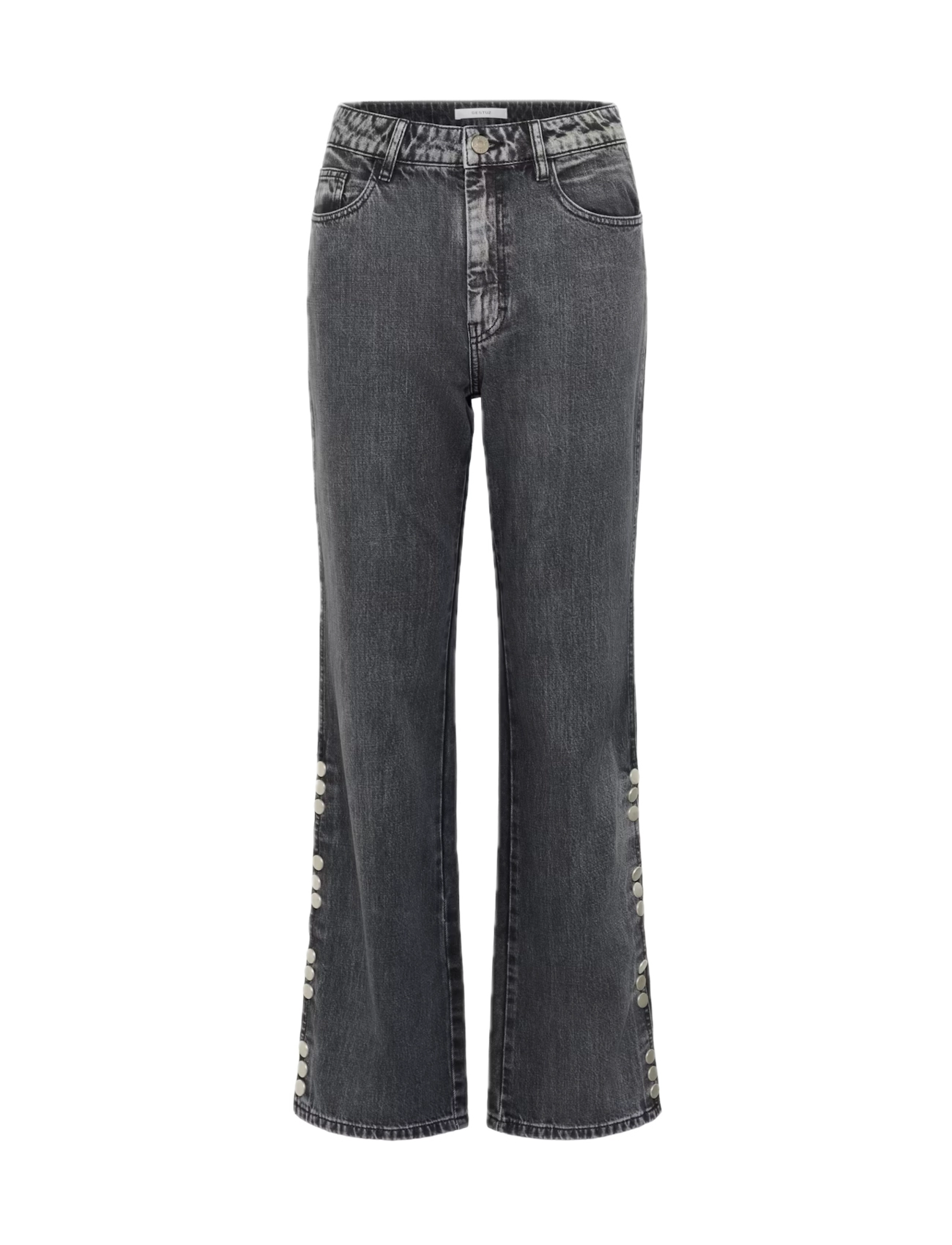 Gestuz - ZuvaGZ HW straight jeans - dark grey washed - 1