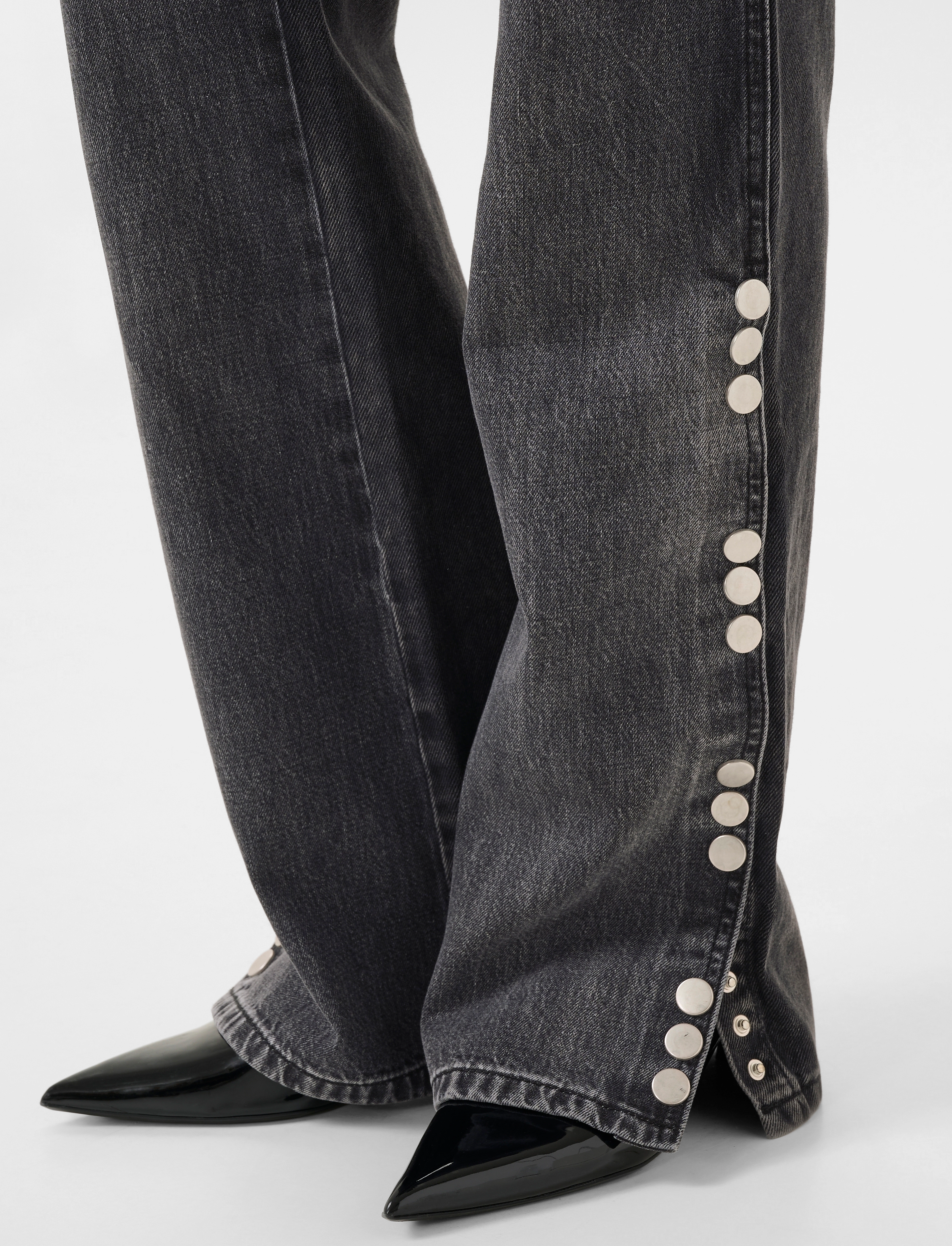 Gestuz - ZuvaGZ HW straight jeans - dark grey washed - 5
