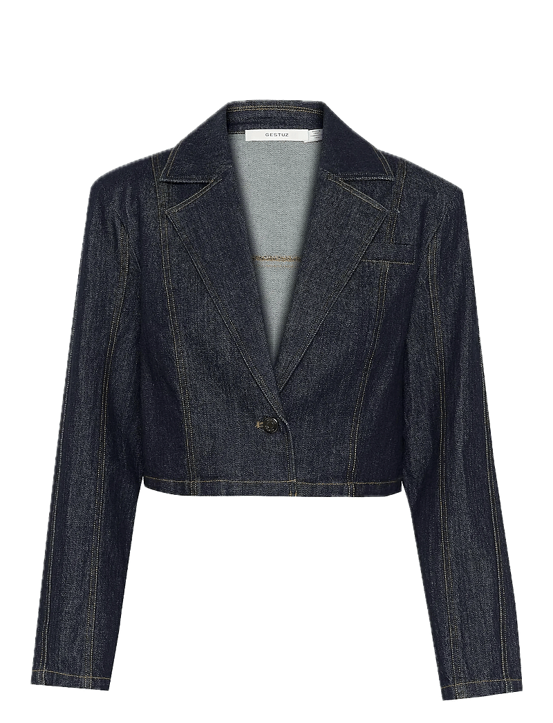 Gestuz - TilmaGZ short jacket - jeansjacken - dark blue unwashed - 1