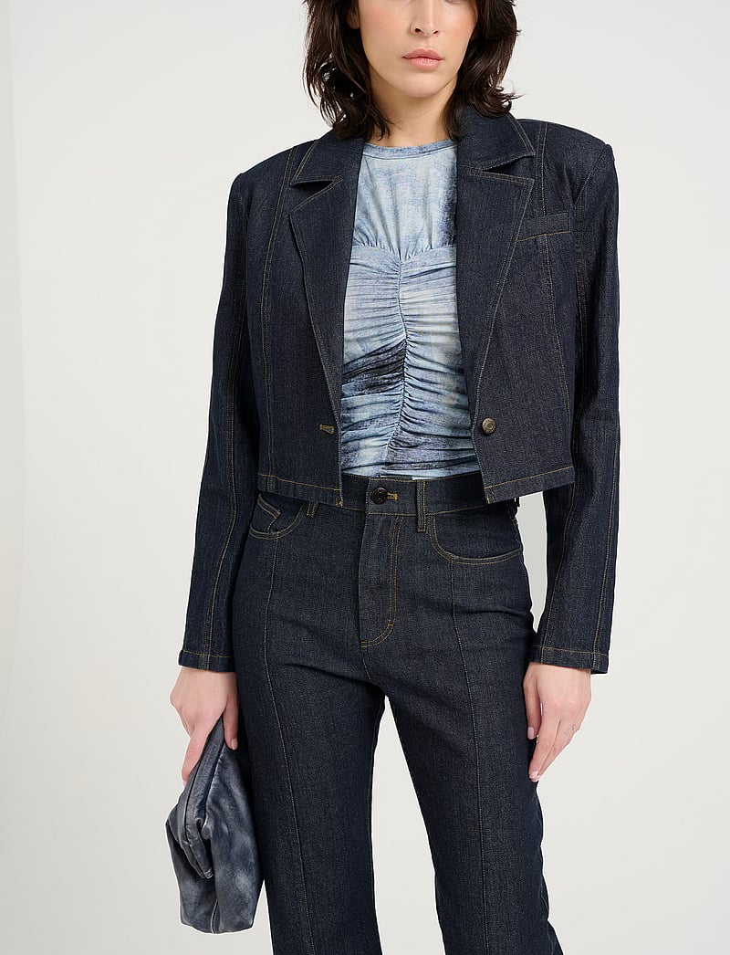 Gestuz - TilmaGZ short jacket - jeansjacken - dark blue unwashed - 0