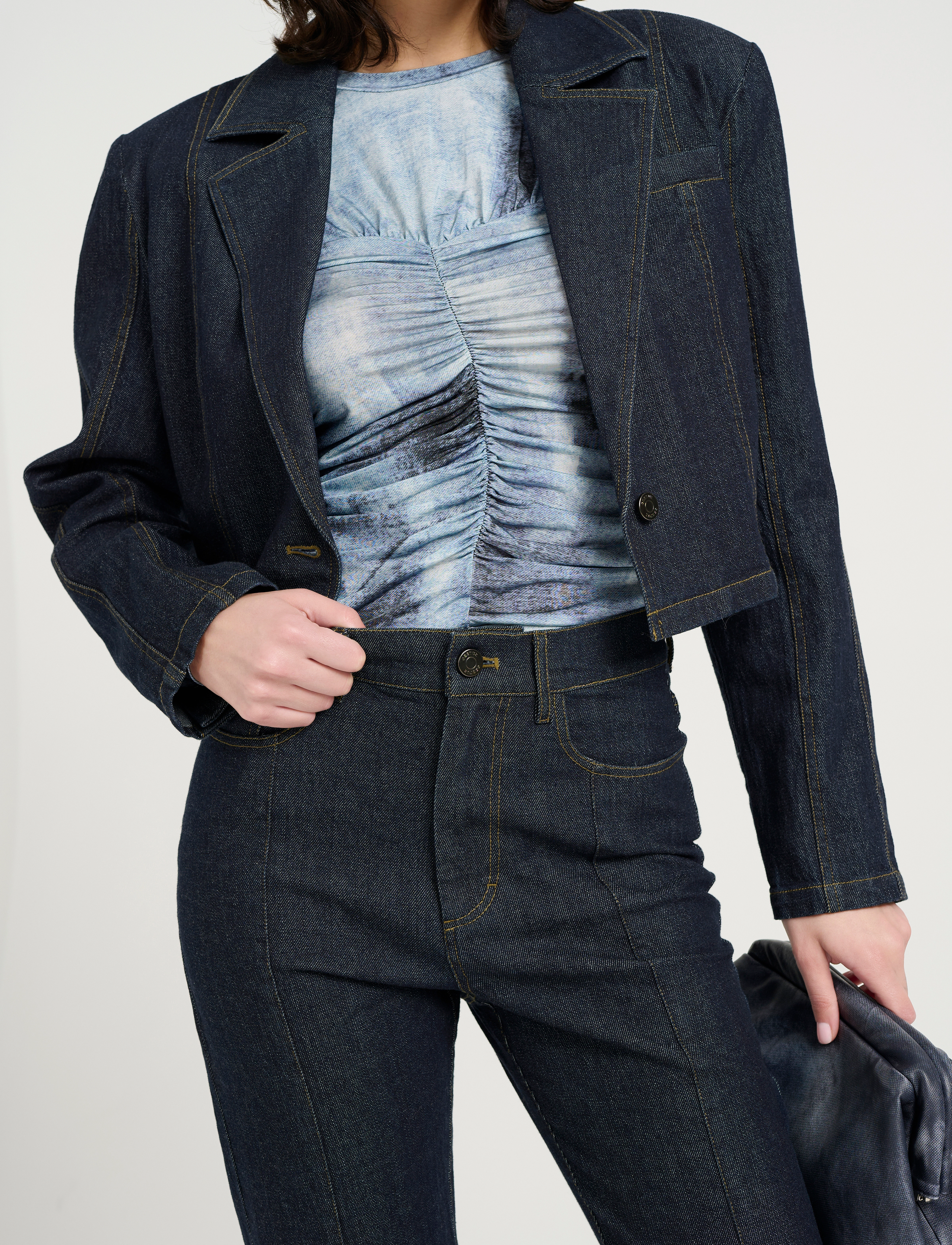 Gestuz - TilmaGZ short jacket - dark blue unwashed - 5
