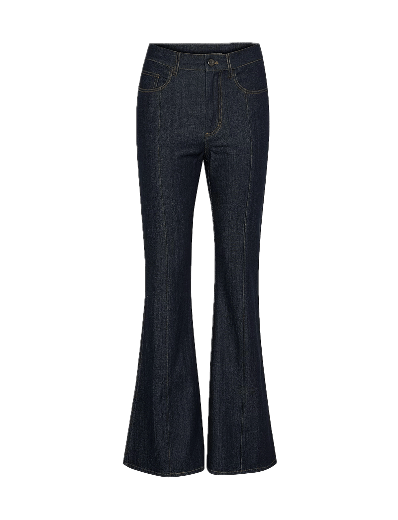 Gestuz - TilmaGZ HW flared jeans - slengbukser - dark blue unwashed - 1
