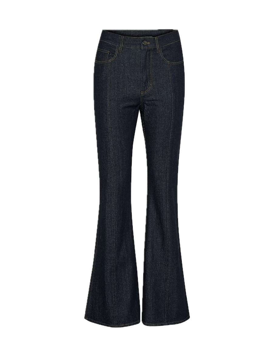 Gestuz - TilmaGZ HW flared jeans - dzwony - dark blue unwashed - 1