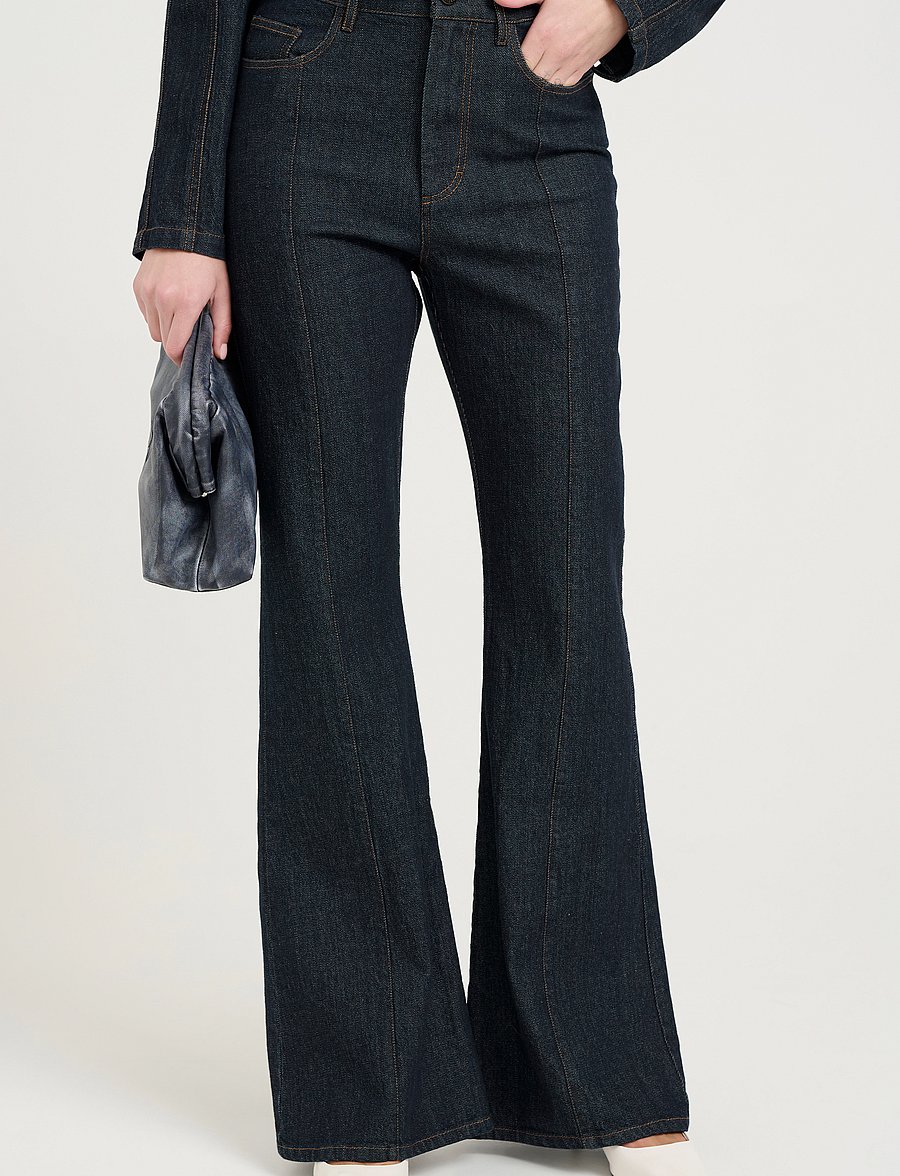 Gestuz - TilmaGZ HW flared jeans - dzwony - dark blue unwashed - 5