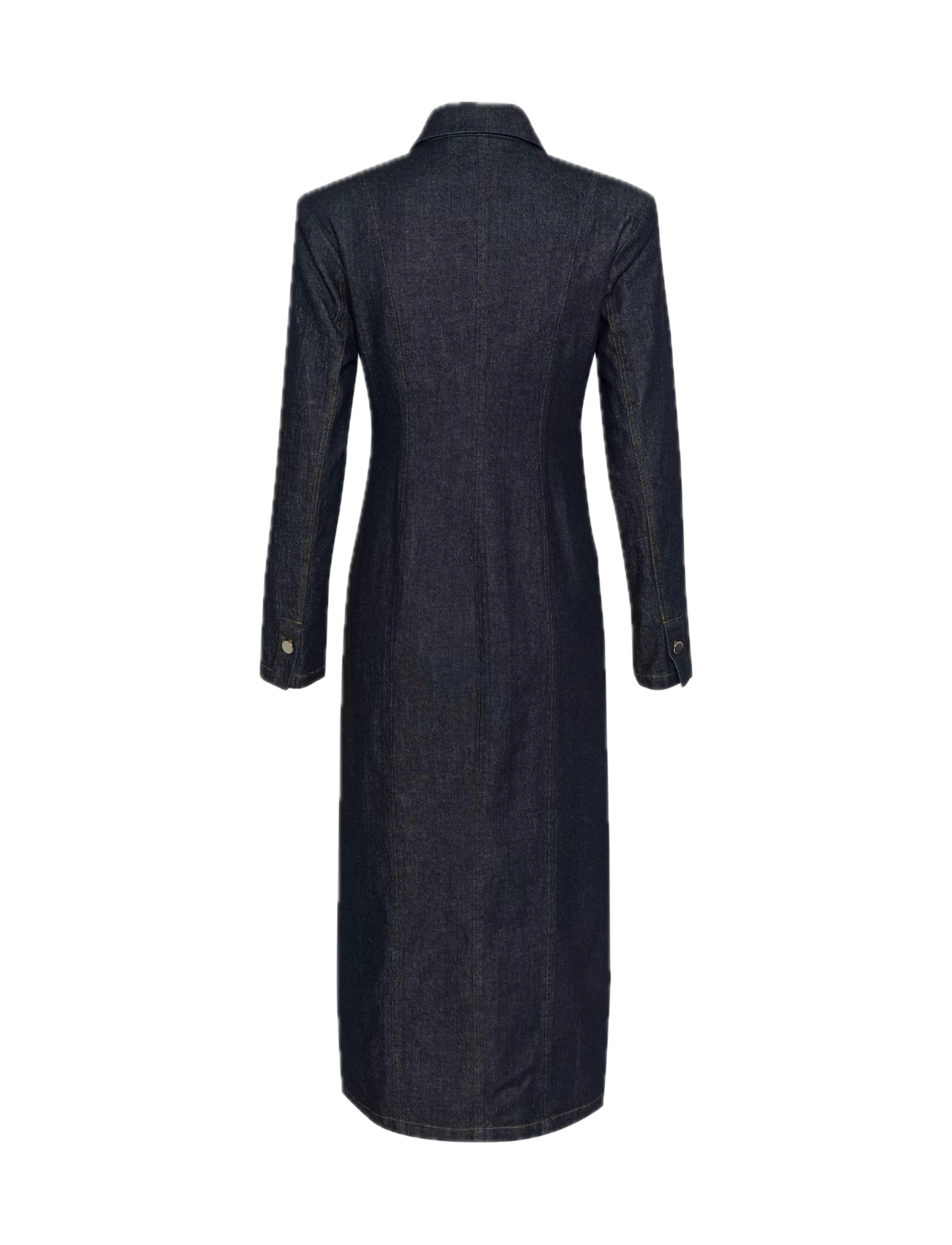 Gestuz - TilmaGZ LS long dress - skjortekjoler - dark blue unwashed - 2