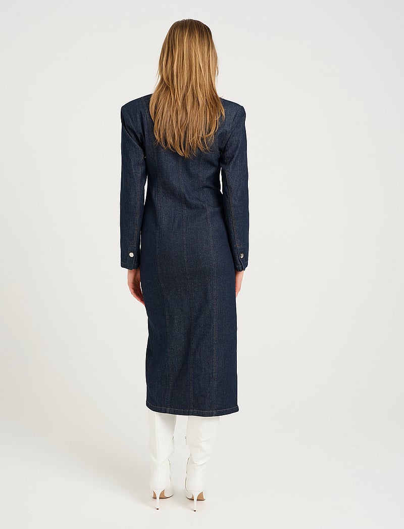 Gestuz - TilmaGZ LS long dress - hemdkleider - dark blue unwashed - 3