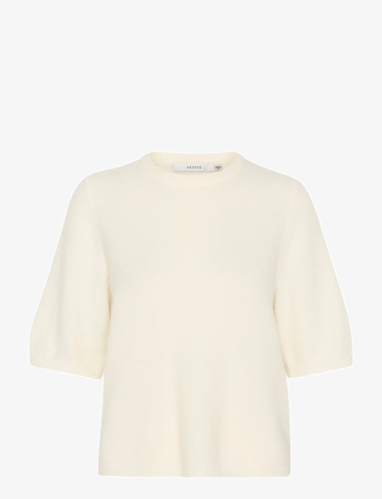 Gestuz AlphaGZ ss tee NOOS - Stickat - IVORY / cream