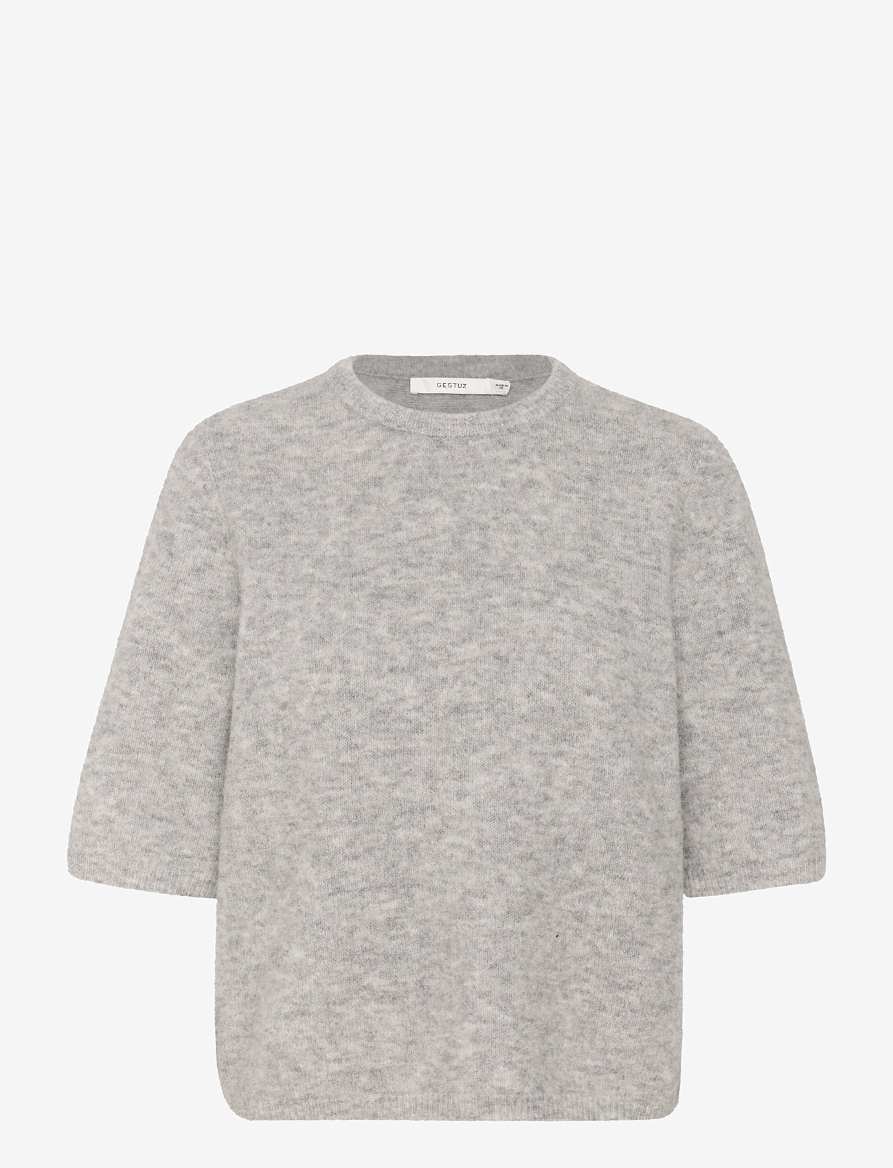 Gestuz - AlphaGZ ss tee NOOS - neulepuserot - light grey melange - 1