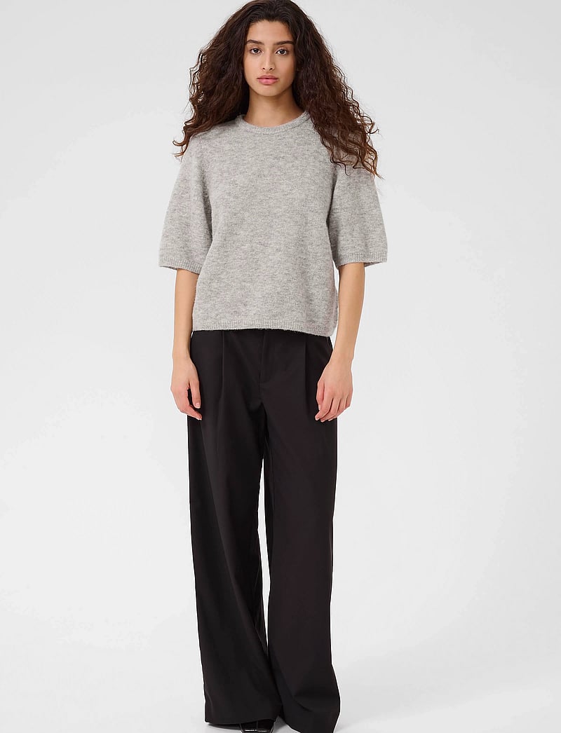 Gestuz - AlphaGZ ss tee NOOS - neulepuserot - light grey melange - 3