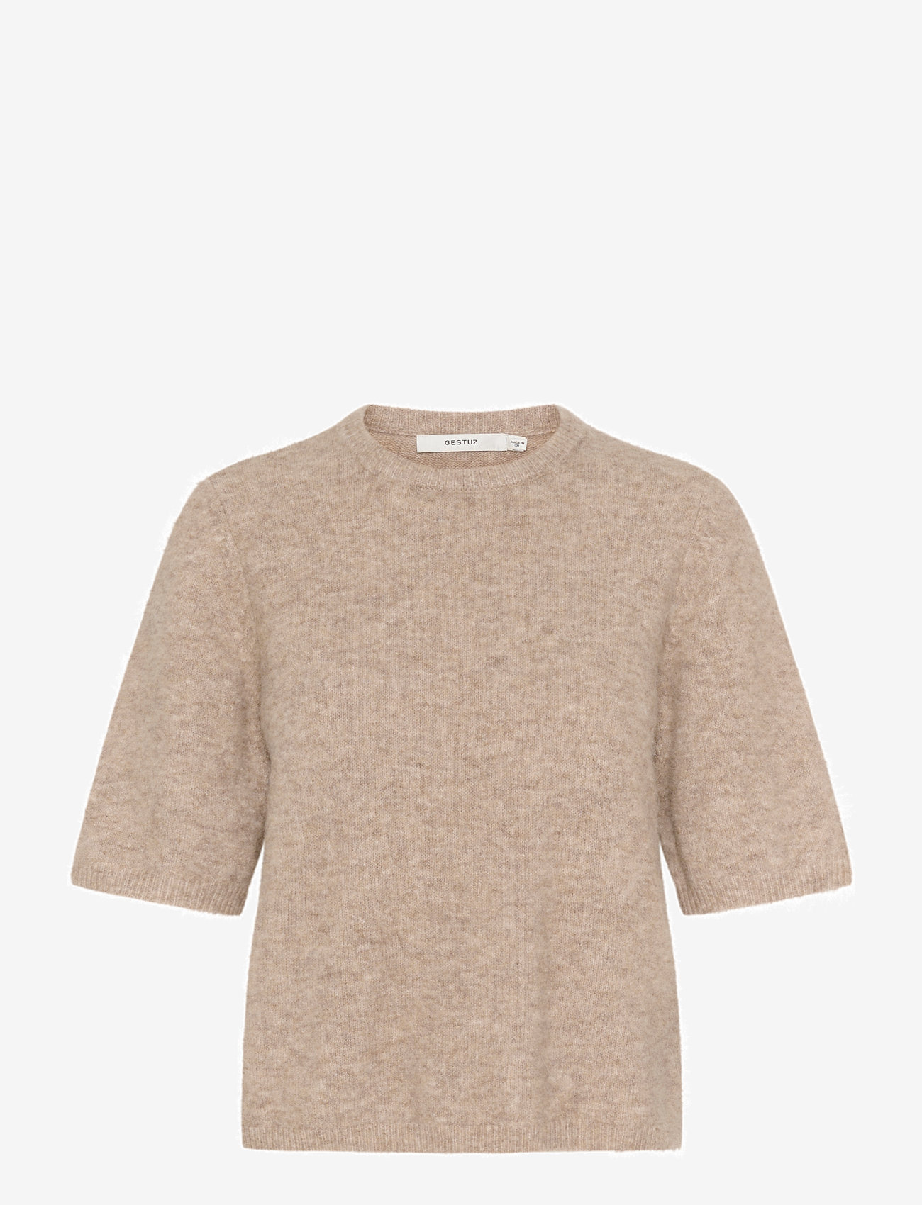 Gestuz - AlphaGZ ss tee NOOS - striktrøjer - warm sand melange - 1