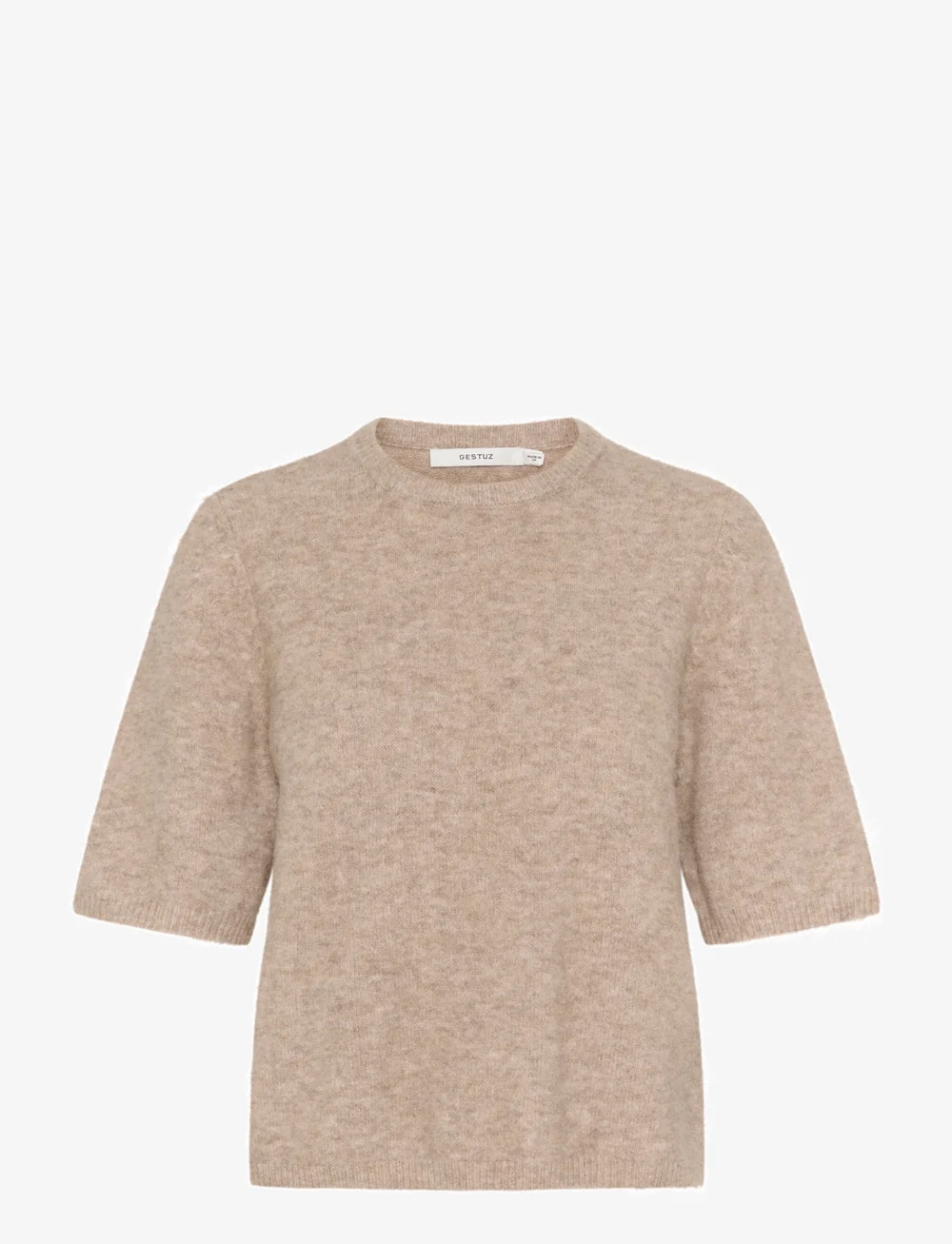 Gestuz - AlphaGZ ss tee NOOS - striktrøjer - warm sand melange - 1