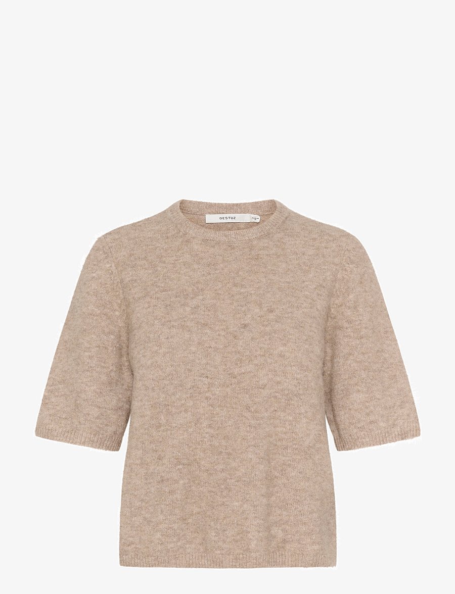 Gestuz - AlphaGZ ss tee NOOS - striktrøjer - warm sand melange - 1