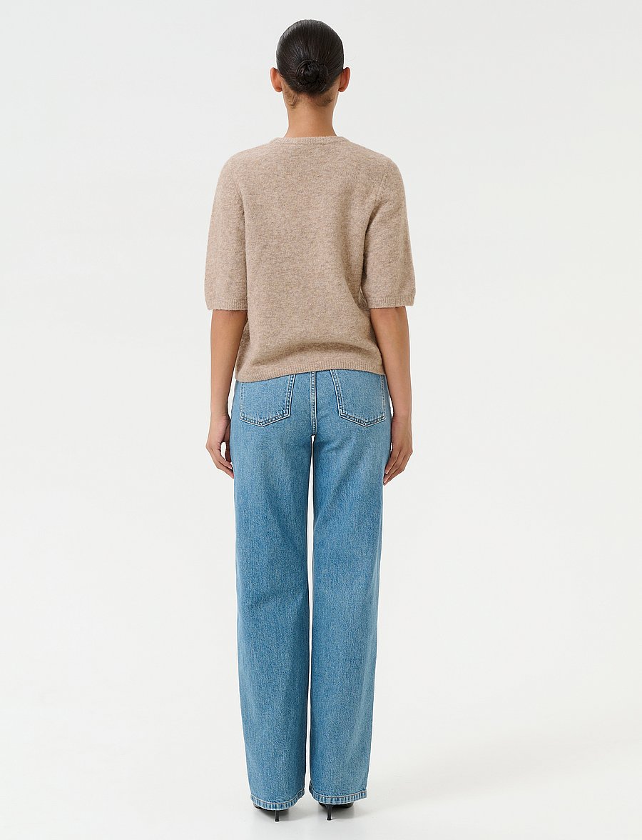 Gestuz - AlphaGZ ss tee NOOS - striktrøjer - warm sand melange - 4