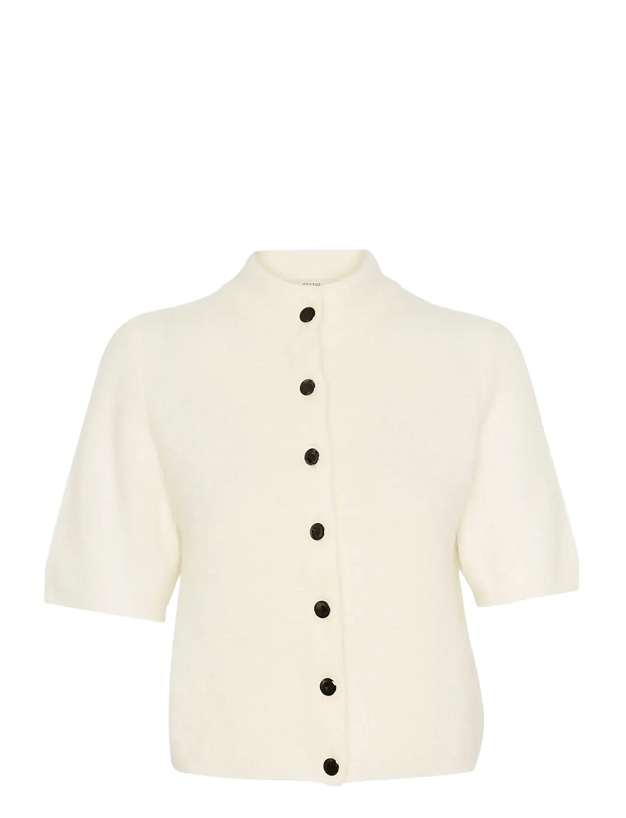 Gestuz - AlphaGZ ss short cardigan NOOS - strickjacken - ivory - 1