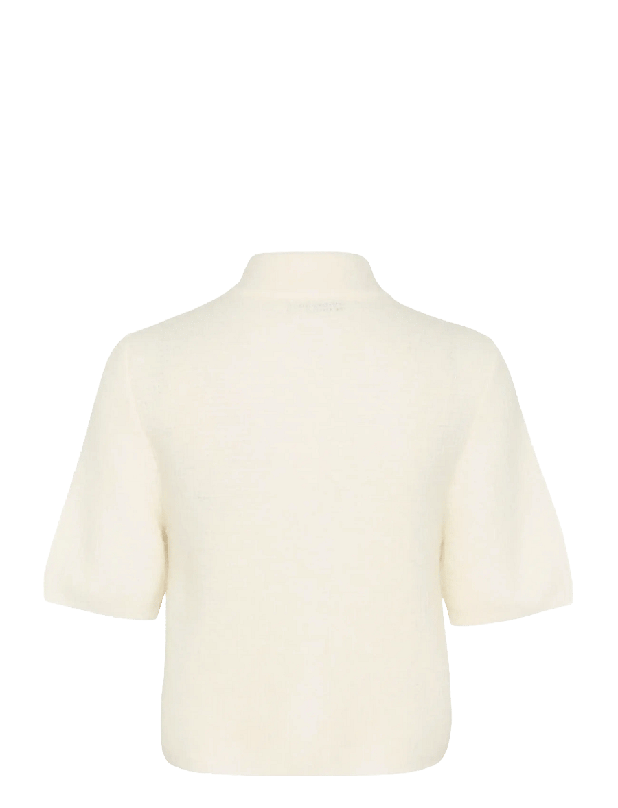 Gestuz - AlphaGZ ss short cardigan NOOS - strickjacken - ivory - 2