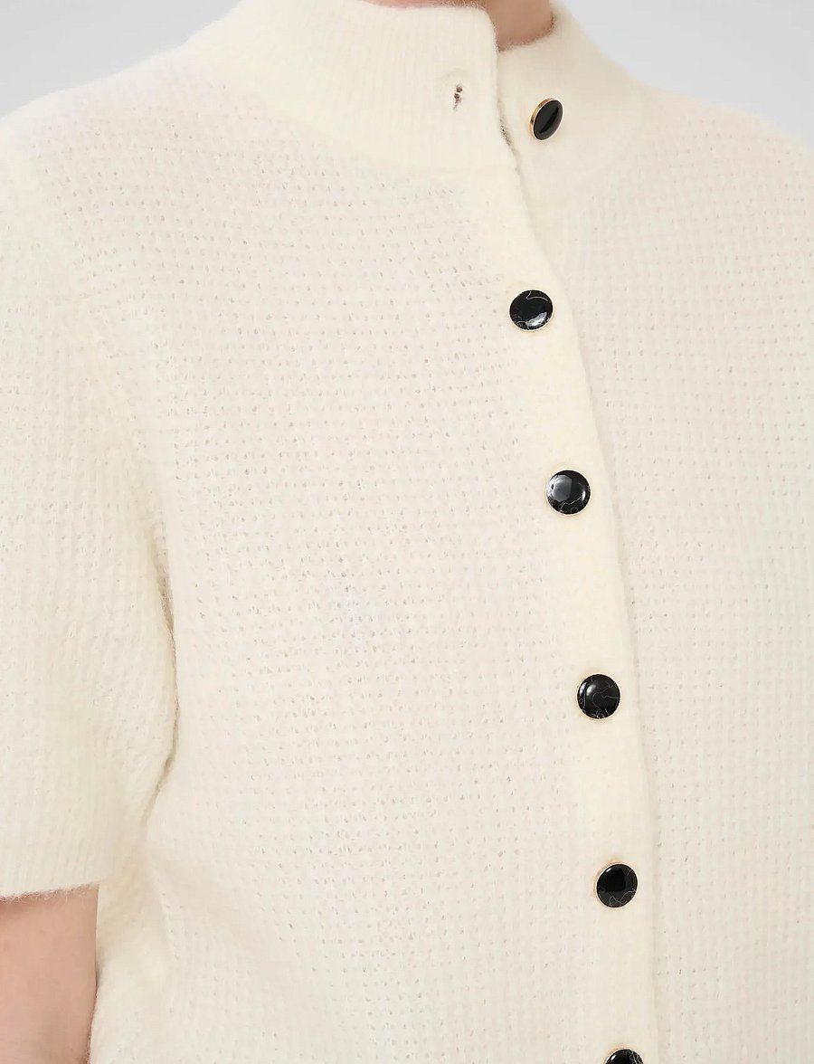 Gestuz - AlphaGZ ss short cardigan NOOS - strickjacken - ivory - 5