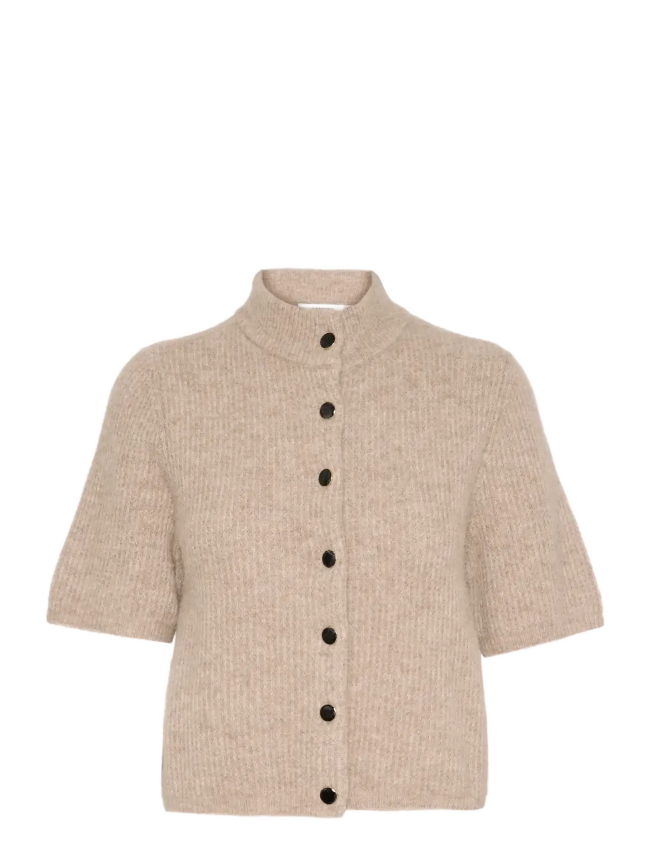 Gestuz AlphaGZ ss short cardigan NOOS - Cardigans - WARM SAND MELANGE / beige