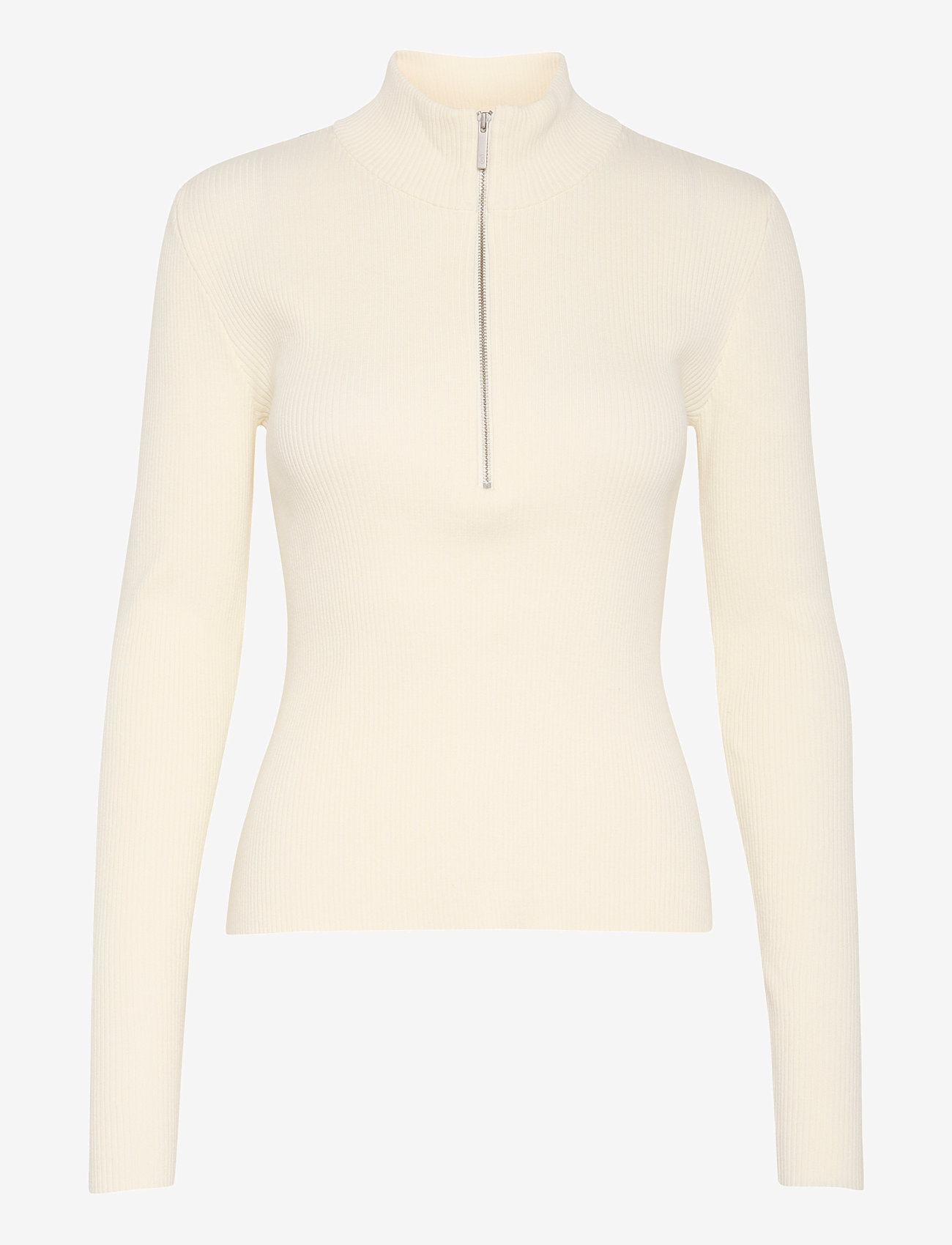 Gestuz - YasmiaGZ zipper pullover NOOS - efterårstøj - egret - 0