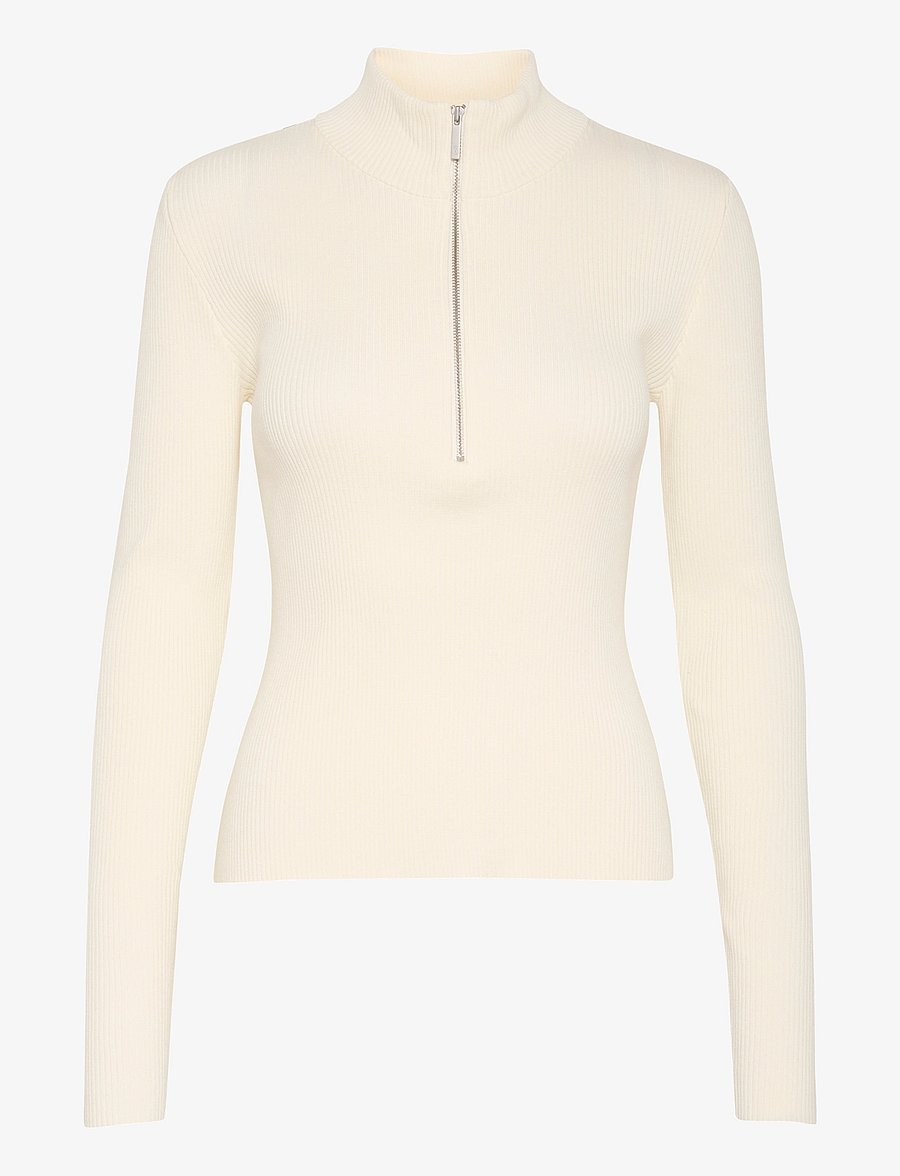 Gestuz - YasmiaGZ zipper pullover NOOS - pullover - egret - 1
