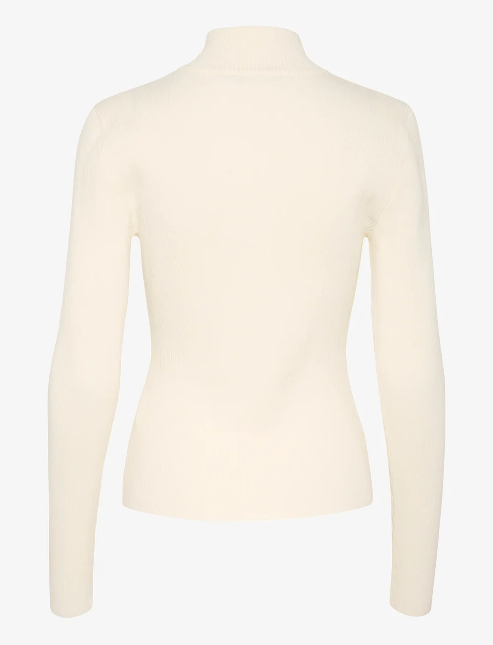 Gestuz - YasmiaGZ zipper pullover NOOS - striktrøjer - egret - 2