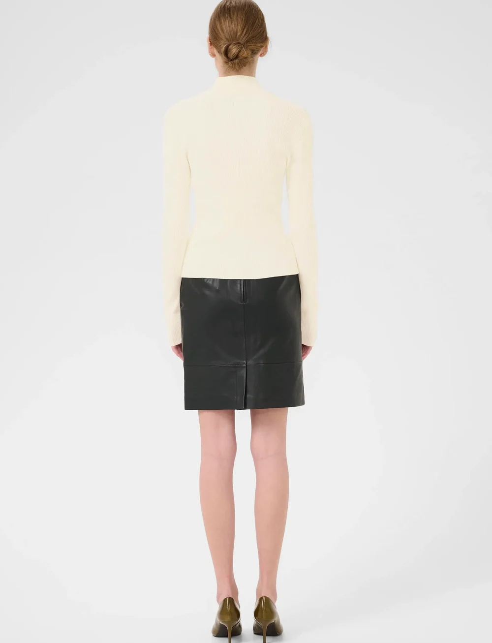 Gestuz - YasmiaGZ zipper pullover NOOS - striktrøjer - egret - 4